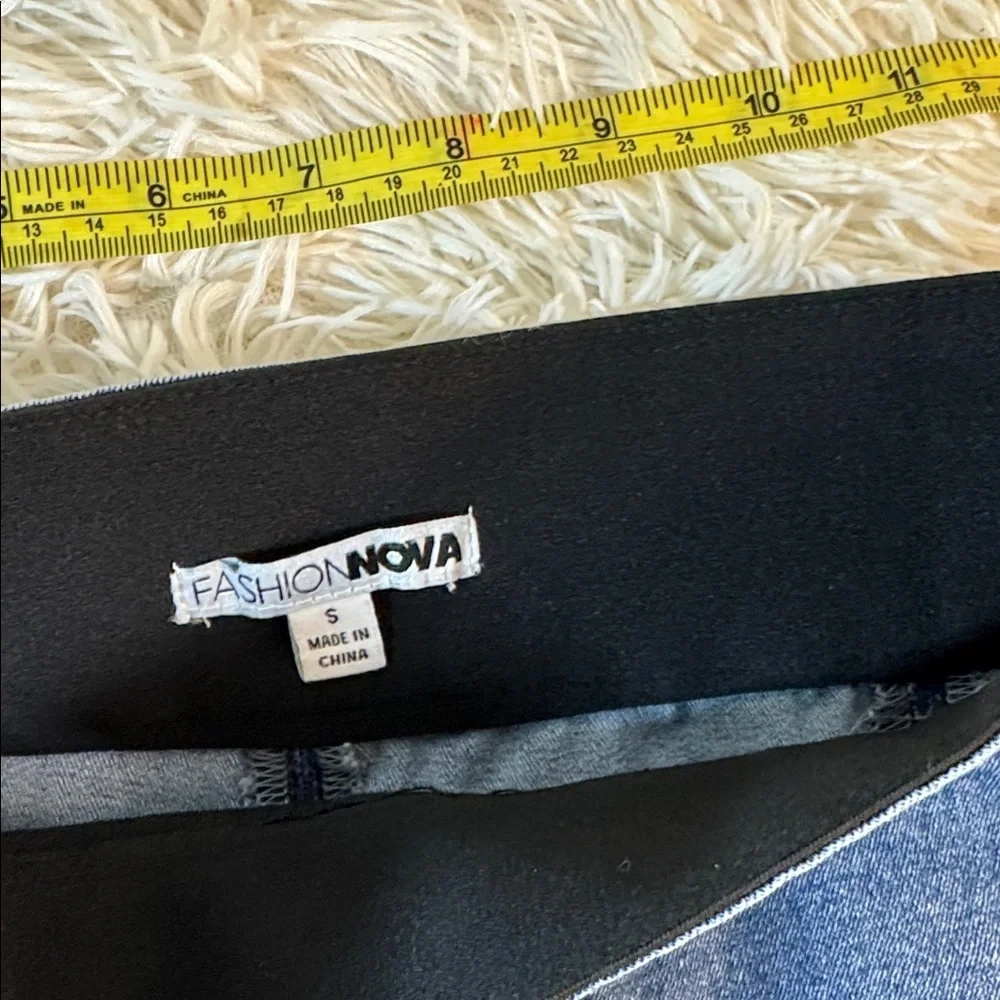 Fashion Nova Blue Denim Mini‎ Skirt